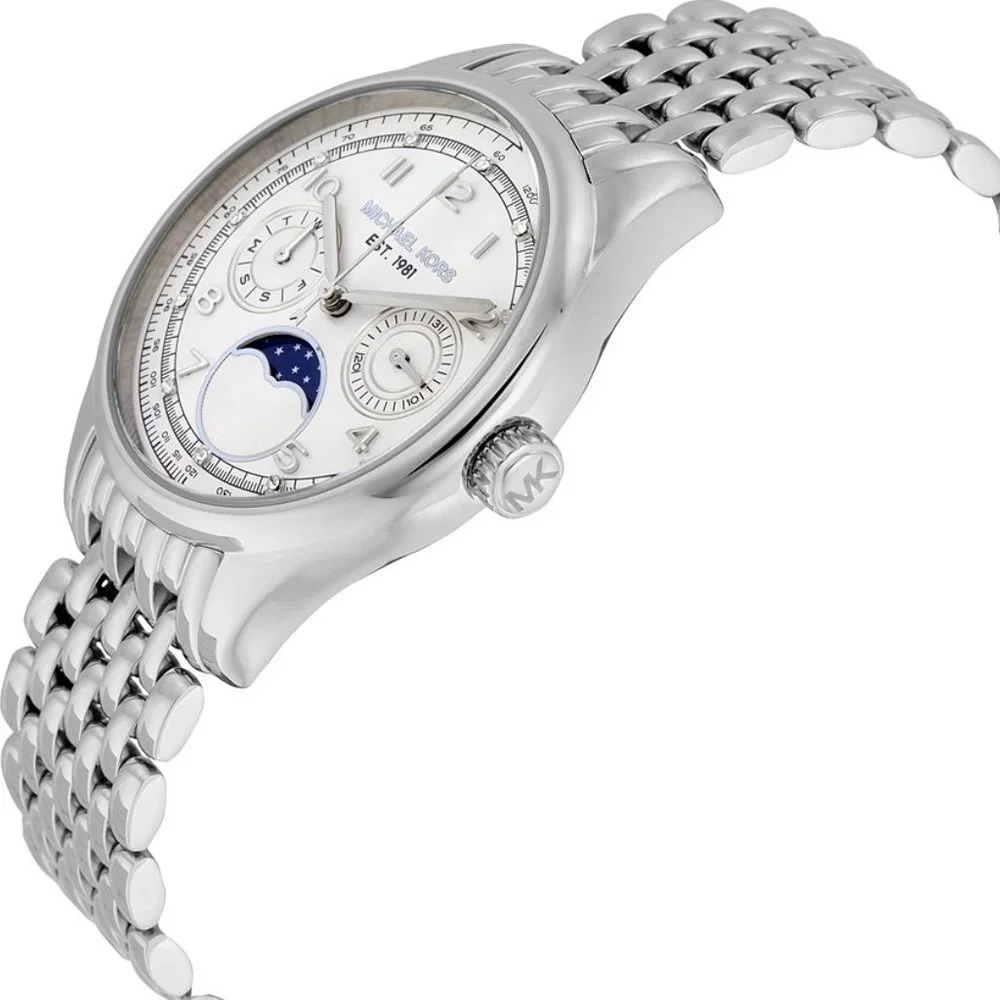 NEW Michael Kors Silver Amelia Watch MK6180 - Picture 7 of 9